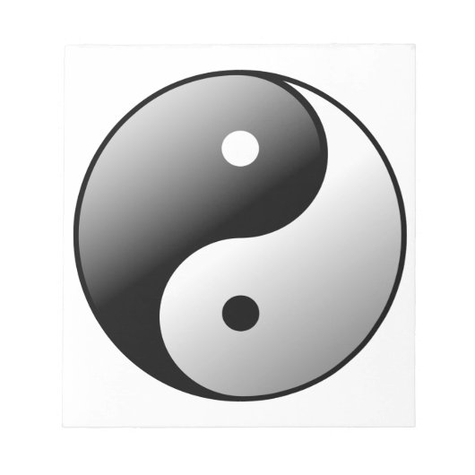 Yin Yang Notizblock (Vorderseite)