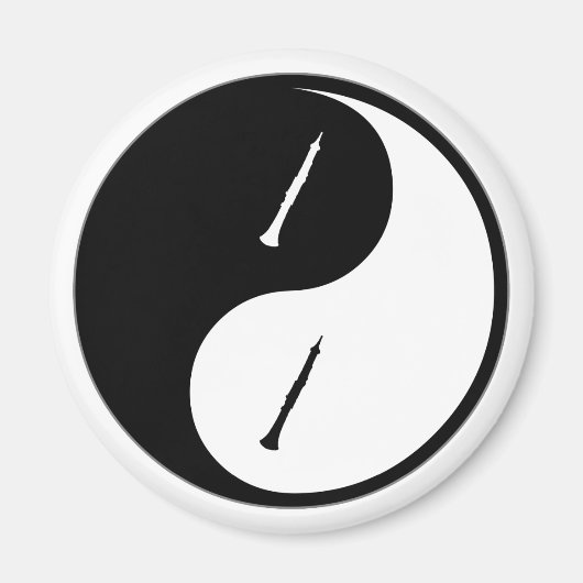 Yin Yang Oboe Magnet (Vorne)