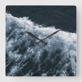 Yin Yang Ocean Glam 1 Quadratische Wanduhr (Vorderseite)