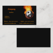 Yin Yang on Fire Business Card Visitenkarte (Vorne/Hinten)