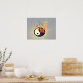 Yin Yang on Fire Poster (Küche)
