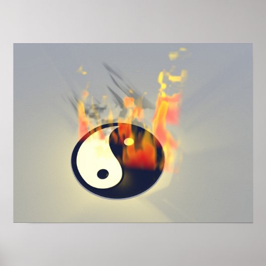 Yin Yang on Fire Poster (Vorne)
