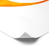 Yin Yang Orange und Yellow Watercolor Chinesisch Poster (Ecke)