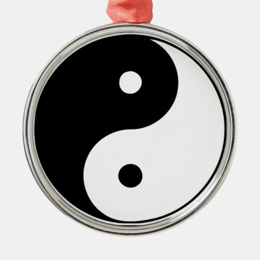 Yin Yang-Ornament Ornament Aus Metall (Vorne)