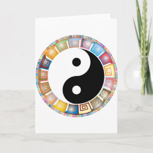 Yin-Yang-Ost-Asienphilosophie Feiertagskarte