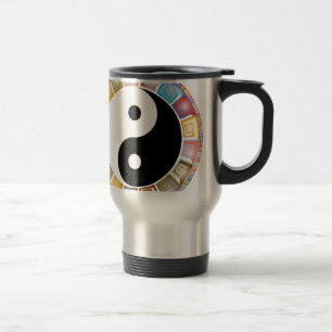 Yin Yang ostasiatische Philosophie Reisebecher