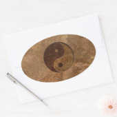 Yin Yang Ovaler Aufkleber (Umschlag)