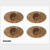 Yin Yang Ovaler Aufkleber (Blatt)