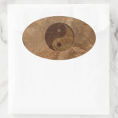 Yin Yang Ovaler Aufkleber (Tasche)