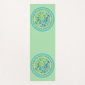 Yin Yang Pale Green Workout, Pilates und Yogamatte (Vorderseite)