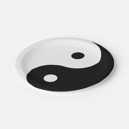 "YIN YANG " PAPPTELLER (Schrägansicht)