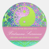 Yin Yang Pastels Buchzeichen Sticker (Vorderseite)
