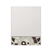 Yin Yang Pattern Notepad Notizblock (Rotiert)