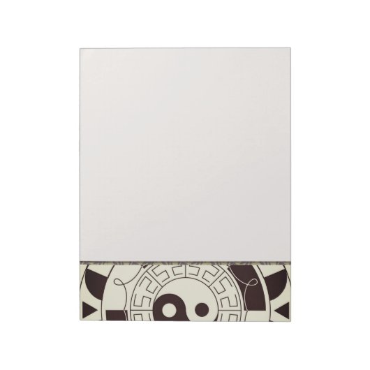 Yin Yang Pattern Notepad Notizblock (Rotiert)