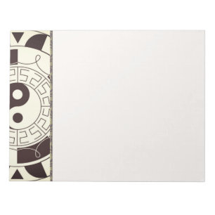 Yin Yang Pattern Notepad Notizblock
