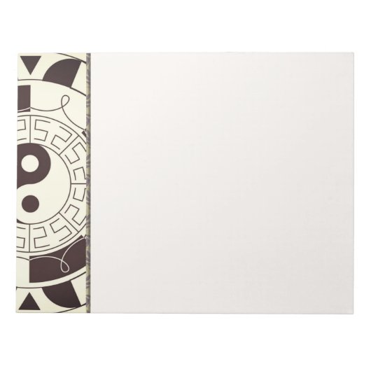 Yin Yang Pattern Notepad Notizblock (Vorderseite)