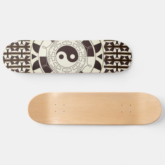 Yin Yang Pattern Skateboard Deck (Horizontal)