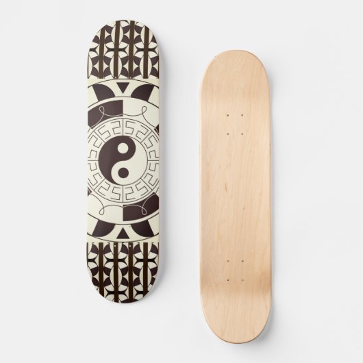 Yin Yang Pattern Skateboard Deck (Vorderseite)