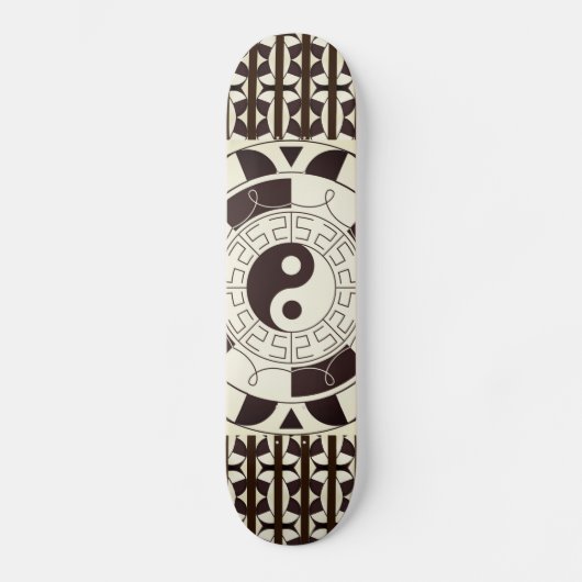 Yin Yang Pattern Skateboard Deck (Vorderseite)