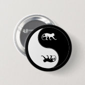 Yin Yang Pavian Button (Vorne & Hinten)