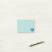 Yin Yang Paw Blue Post-it Klebezettel (Auf Schreibtisch)
