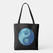 Yin Yang Paw Blue Tasche (Rückseite)