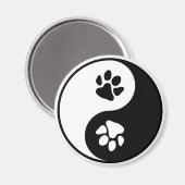 Yin Yang Paw (Custom Colors) Magnet (Vorderseite/Rückseite)