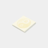 Yin Yang Paw Gold Post-it Klebezettel (angewinkelt)