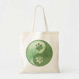 Yin Yang Paw Green Tragetasche