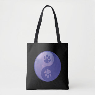 Yin Yang Paw Lila Tote Bag Tasche