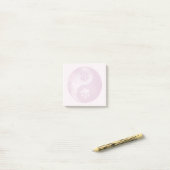 Yin Yang Paw Pink Post-it Klebezettel (Auf Schreibtisch)