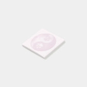 Yin Yang Paw Pink Post-it Klebezettel (angewinkelt)