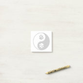 Yin Yang Paw Post-it Klebezettel (Auf Schreibtisch)