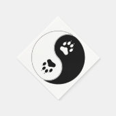 Yin Yang Paw Print Serviette (Ecke)