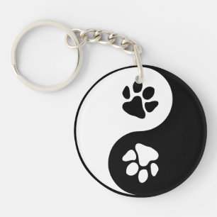Yin Yang Paw Schlüsselanhänger