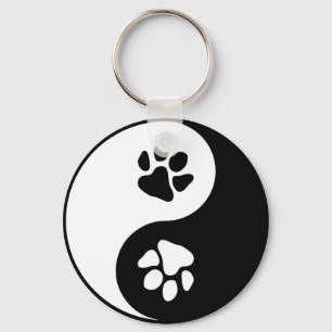 Yin Yang Paw Schlüsselanhänger