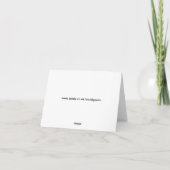 Yin Yang Peace Love and Happiness greeting card Karte (Rückseite)
