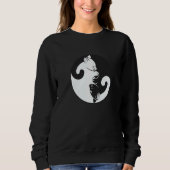 Yin Yang Peace Zen Cat Kitten Lover Interconnectio Sweatshirt (Vorderseite)