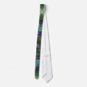 Yin Yang Peacockadelic Art Neck Tie Krawatte (Rückseite)