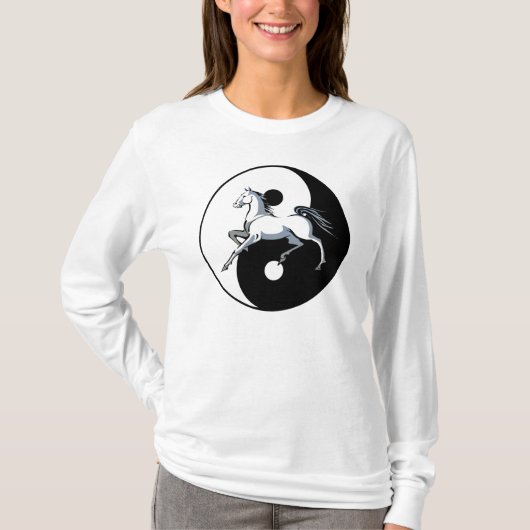 Yin Yang PferdeShirt T-Shirt (Vorderseite)