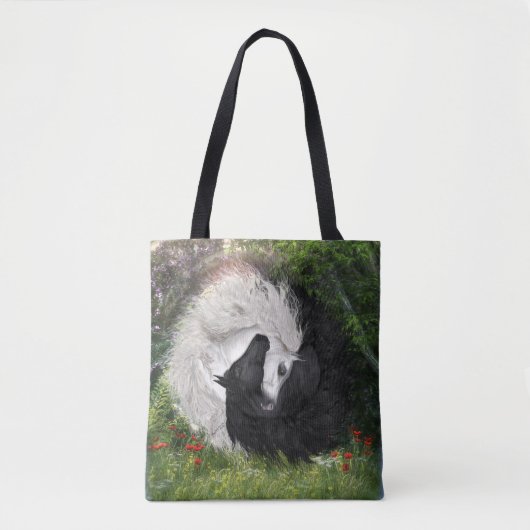 Yin Yang Pferdesommer-Fall 2 versah Tasche mit (Vorderseite)