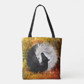 Yin Yang Pferdesommer-Fall 2 versah Tasche mit (Rückseite)