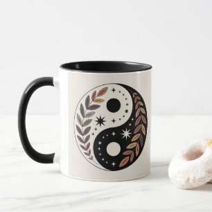 Yin Yang Pflanzen Sterne Meditationsbecher Tasse