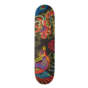 Yin Yang Phoenix und Dragon Skateboard Deck