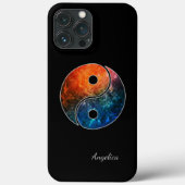 Yin Yang Phone Case mit Ihrem Namen oder Initial(e (Rückseite)