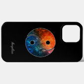 Yin Yang Phone Case mit Ihrem Namen oder Initial(e (Rückseite (Horizontal))