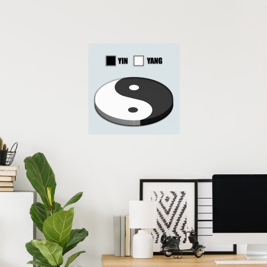 Yin Yang Pie Chart Poster (Heimbüro)