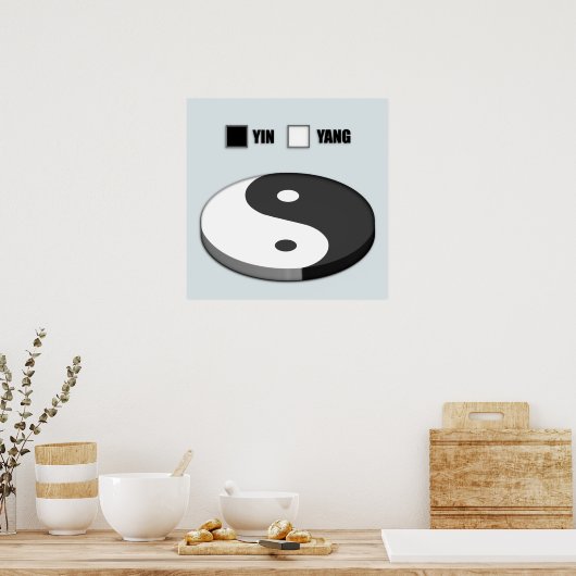 Yin Yang Pie Chart Poster (Küche)