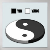 Yin Yang Pie Chart Poster (Vorne)