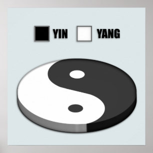 Yin Yang Pie Chart Poster